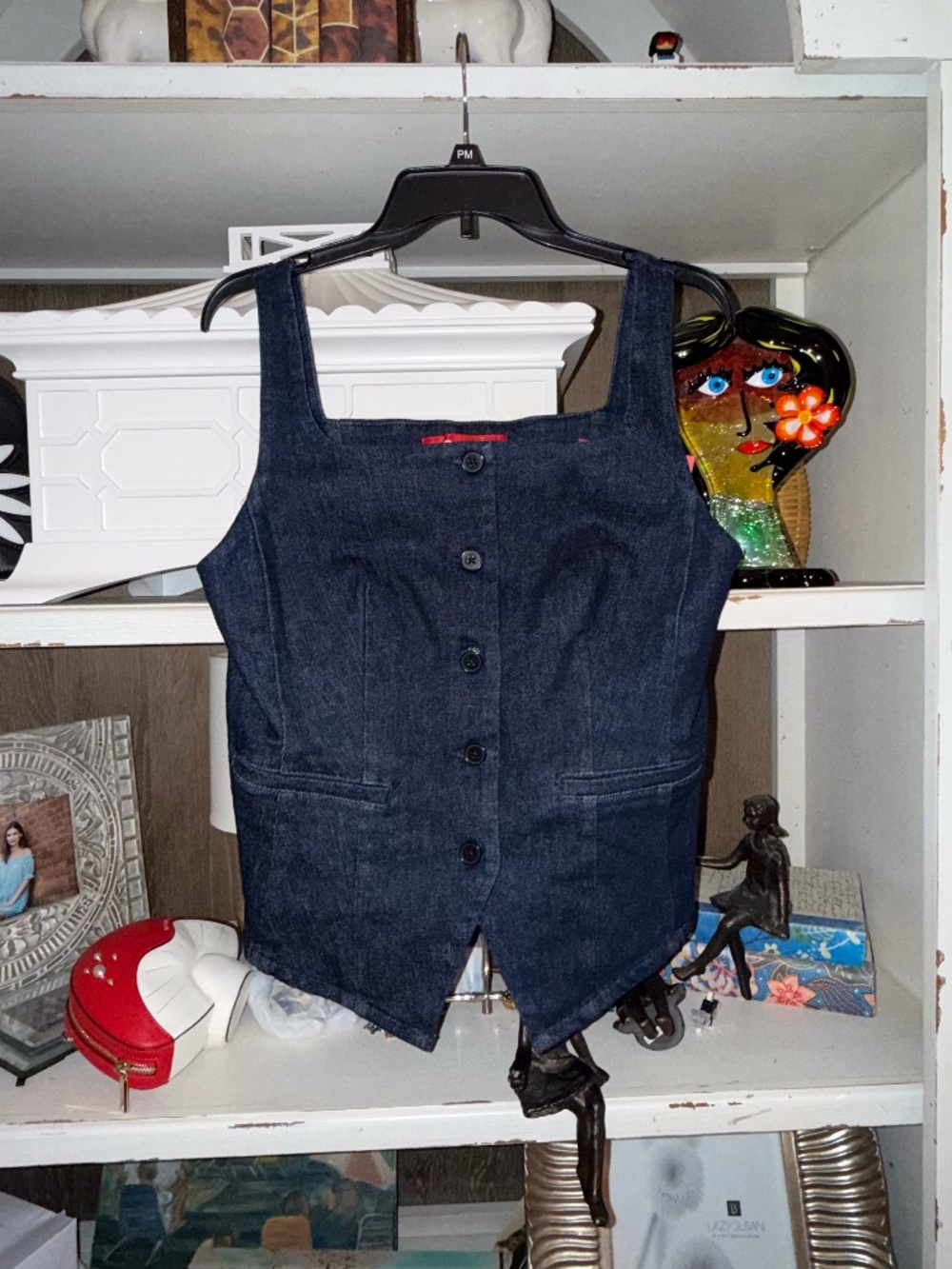 Spanx Medium M denim vest top nwt - Picture 4 of 6